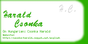 harald csonka business card